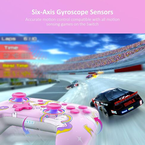Nexigo Wireless Controller (No Deadzone) للمفتاح 2 والتبديل ، وحدات التحكم في Bluetooth لمفتاح Nintendo مع الاهتزاز ، والحركة ، وتوربو وضوء LED (السديم الكوني) in Saudi Arabia