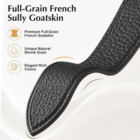 فرنسي Goatskin Leather Watch Band مع مشبك مغناطيسي لسلسلة Apple Watch Series 10 9 8 7 6 5 4 SE SE2 Ultra 2 للنساء والرجال ، حزام جلدي لـ IWatch 38mm 40mm 41mm 42mm 44mm 45mm 46mm 49mm in Saudi Arabia