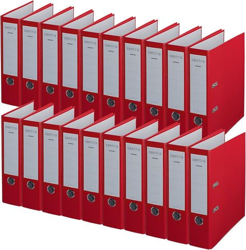 Centra Standard Folder (Grey Cardboard RC, Laminated with PP Film, A4, 8 cm Spine Width, Chromos) Fuchsia, Pack of 20 in Saudi Arabia