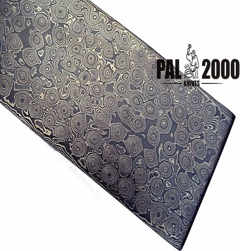 PAL 2000 Hunting Knives Pattern Blank Blade 15 x2 x5mm مصنوعة يدويًا Damascus Steel Bar مخصص Damascus Steel Billet (9926) in Kuwait