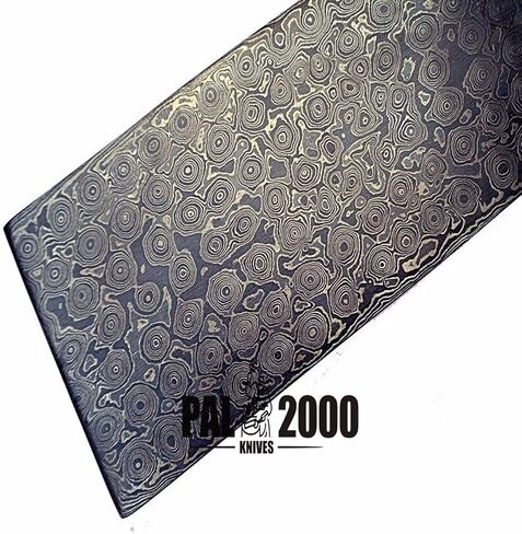 PAL 2000 Hunting Knives Pattern Blank Blade 15 x2 x5mm مصنوعة يدويًا Damascus Steel Bar مخصص Damascus Steel Billet (9926) in Kuwait