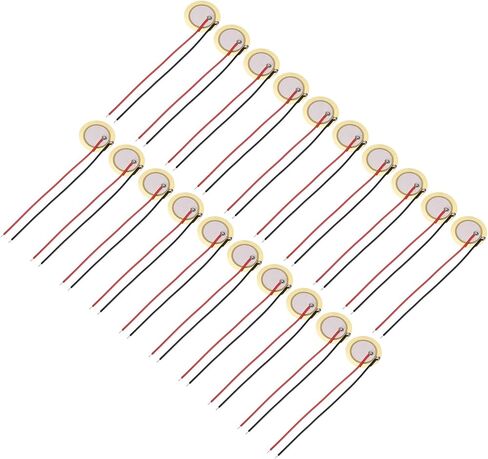 uxcell 20Pcs Piezoelectric Discs 10mm Acoustic Pickup Transducer Microphones Trigger Buzzer Drum Guitar in Saudi Arabia
