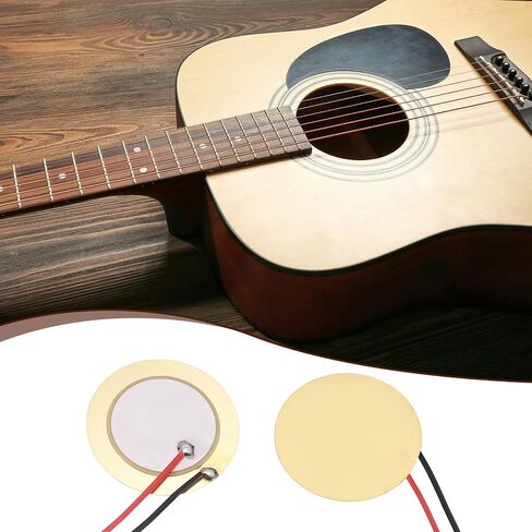 uxcell 20Pcs Piezoelectric Discs 10mm Acoustic Pickup Transducer Microphones Trigger Buzzer Drum Guitar in Saudi Arabia