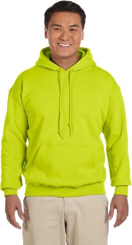 Hooded Pullover Sweat Shirt Heavy Blend 50/50 7.75 oz. by Gildan (Style# 18500) (XX-Large, Safety Green) in Saudi Arabia