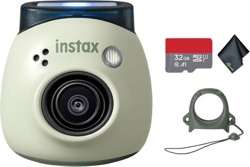 FUJIFILM INSTAX PAL Digital Camera (Milky White) Bundle with 32GB Memory Card + Microfiber Cleaning Cloth in Saudi Arabia