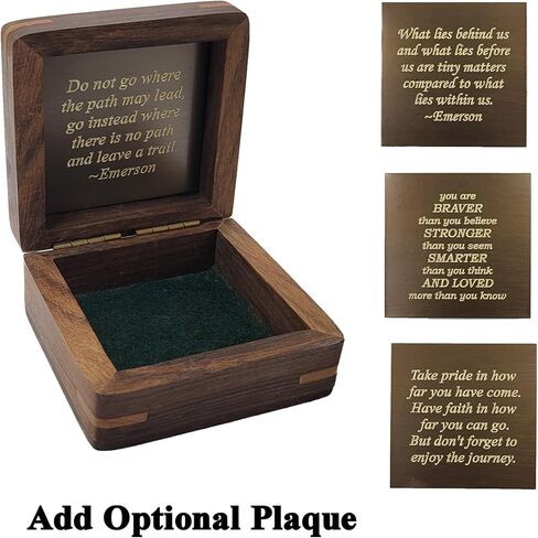 Personalized Antique Brass Pocket Compass with Custom Engraving – Engraved Compass Gift for Graduation, Father’s Day, Anniversary, Travel, or Family Heirloom – Optional Hardwood Box in Kuwait