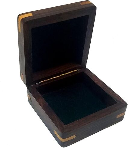 Personalized Antique Brass Pocket Compass with Custom Engraving – Engraved Compass Gift for Graduation, Father’s Day, Anniversary, Travel, or Family Heirloom – Optional Hardwood Box in Kuwait