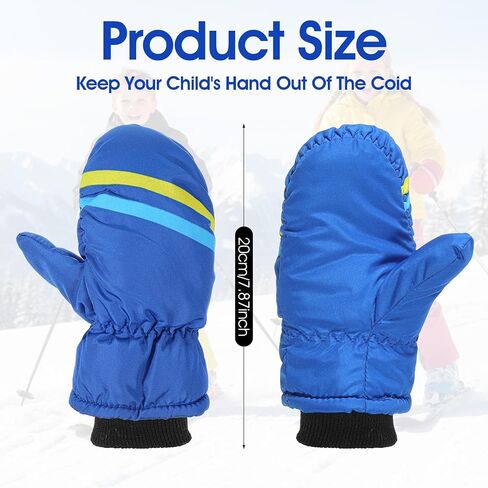 Kids Winter Ski Gloves, 3 Pairs Waterproof Warm Snow Mittens Toddler Snow Gloves for Outdoor Activities Cold Weather in Saudi Arabia