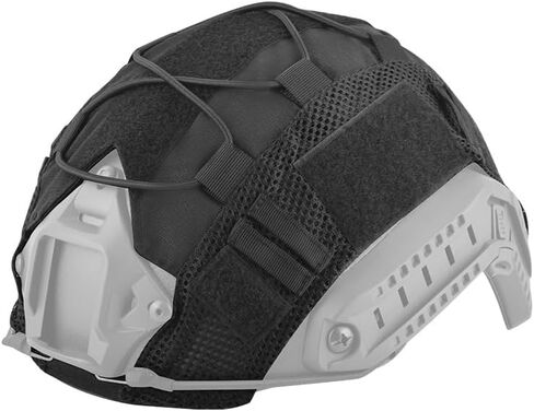 غطاء خوذة تكتيكية من ATAIRSOFT 500D من النايلون من القماش لخوذة BJ/PJ/MH Airsoft Paintball سريعة الارتطام بمقاس M/L/XL - بدون خوذة in Kuwait
