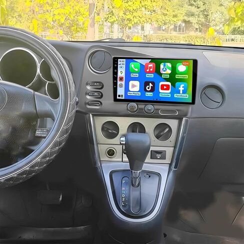 Android 13 Car Radio for Toyota Matrix 2003-2004 وحدة الرأس ، 9 بوصة شاشة تعمل باللمس ستيريو بونتياك أجواء راديو ترقية Bluetooth 2 DIN Stereo Radio GPS Carplay Android wifi ahd camera camera swc swc in Saudi Arabia