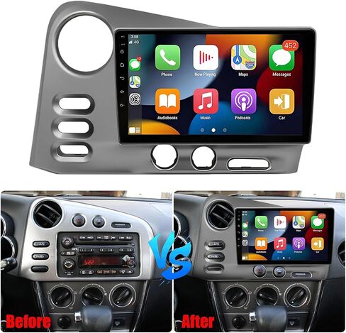 Android 13 Car Radio for Toyota Matrix 2003-2004 وحدة الرأس ، 9 بوصة شاشة تعمل باللمس ستيريو بونتياك أجواء راديو ترقية Bluetooth 2 DIN Stereo Radio GPS Carplay Android wifi ahd camera camera swc swc in Saudi Arabia