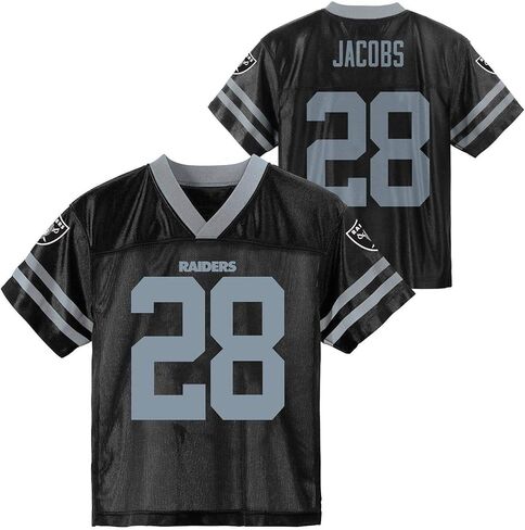 Josh Jacobs Las Vegas Raiders #28 Black Kids 4-7 Player Home Jersey in Saudi Arabia