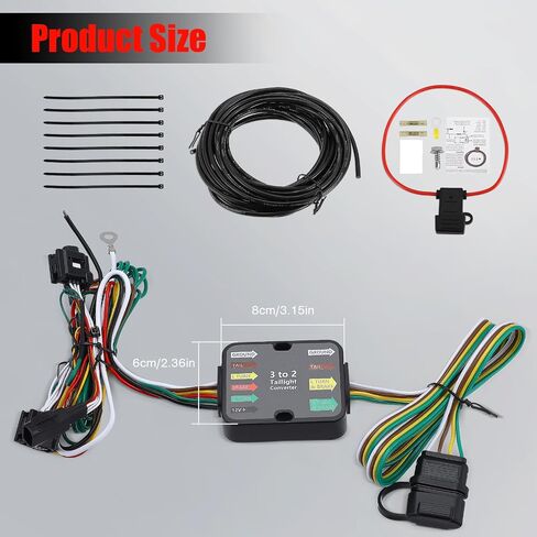 4-Pin Trailer Wiring Harness Compatible with 2014–2024 Ram ProMaster 1500, 2500, 3500, Vehicle-Side 4-Way Flat Connector Plug, Replace 56478 in Saudi Arabia