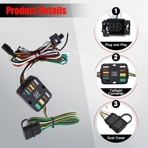 4-Pin Trailer Wiring Harness Compatible with 2014–2024 Ram ProMaster 1500, 2500, 3500, Vehicle-Side 4-Way Flat Connector Plug, Replace 56478 in Saudi Arabia
