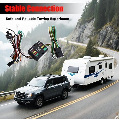 4-Pin Trailer Wiring Harness Compatible with 2014–2024 Ram ProMaster 1500, 2500, 3500, Vehicle-Side 4-Way Flat Connector Plug, Replace 56478 in Saudi Arabia