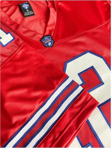 Jim Kelly Jersey Red Buffalo | Unisex Adult Sizes S-5XL Unsigned Custom Sewn Stitched in Saudi Arabia
