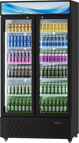 ثلاجة تجارية برودة المشروبات 10 cu.ft. ثلاجة شاشة الباب الزجاجي مع ضوء LED ، 5 أرفف ، عرض Beverage Beverage Sergeratorfor Restaurant Par Store (10 Cu.ft.) in Kuwait