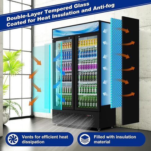 ثلاجة تجارية برودة المشروبات 10 cu.ft. ثلاجة شاشة الباب الزجاجي مع ضوء LED ، 5 أرفف ، عرض Beverage Beverage Sergeratorfor Restaurant Par Store (10 Cu.ft.) in Kuwait