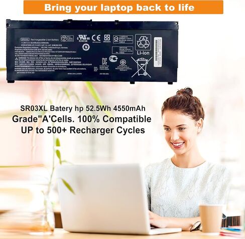 SR04XL 917724-855 Battery for HP Omen 15-CE0XX 15-DC0XX Series 15-CE009LA 15-CE015DX 15-DC0003LA 15-DC0051NR Pavilion 15-CB0XX 15-CX0XX 15-CB041NR 15-CX0056WM for hp Battery 917724-855 in Saudi Arabia