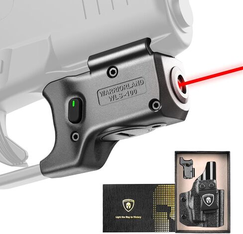 WARRIORLAND Red Laser Sight Fit Glock 43X MOS مع حافظة كيديكس، أول شعاع أحمر مع مؤشر الطاقة، حمل IWB، اليد اليمنى، WLS-100 مع حافظة G43X MOS in Saudi Arabia