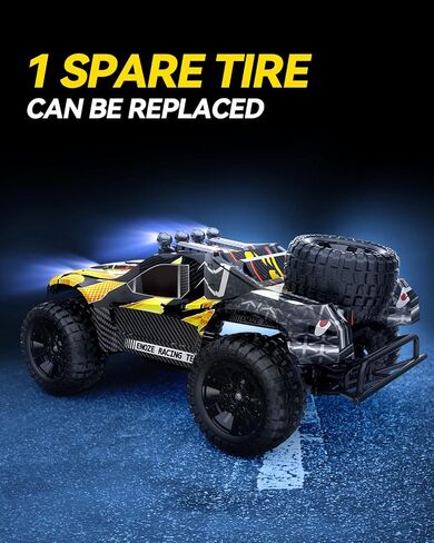 سيارات Deerc Brushless Fast RC للبنين والبالغين ، 55 كم/ساعة ، 1:18 شاحنة RC على الطرق الوعرة ، جميع Terrain 4x4 Racing Mecha Car ، 50 دقيقة ، شاحنة وحش التحكم عن بُعد مقاومة للماء ، متوافقة مع بطارية 3S in Kuwait
