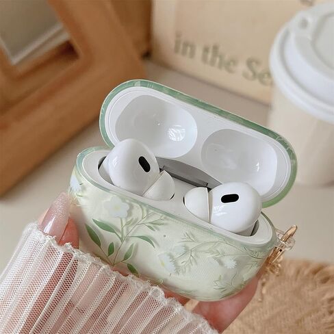 minscose متوافق مع AirPods 4 CLASE CASE ، تصميم نمط زهرة لطيف لطيف مع سلسلة مفاتيح الأزهار ، ناعم TPU الغطاء الوقاية من الصدمات للهواء 4 للنساء الفتيات والزهرة in Kuwait