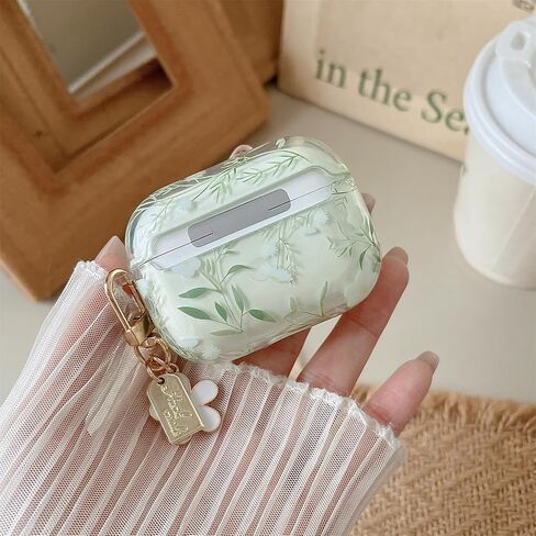 minscose متوافق مع AirPods 4 CLASE CASE ، تصميم نمط زهرة لطيف لطيف مع سلسلة مفاتيح الأزهار ، ناعم TPU الغطاء الوقاية من الصدمات للهواء 4 للنساء الفتيات والزهرة in Kuwait
