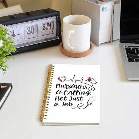 Roxmart Floral Nurse Plitter Spiral Noteboor ، Journal Gifts Gifts Journal ، Homes For Women ، Boho Prosing Hardcover Notebook Journal for Writing take ، 5.5x8.3 inch in Saudi Arabia