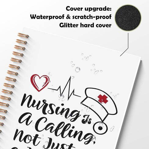 Roxmart Floral Nurse Plitter Spiral Noteboor ، Journal Gifts Gifts Journal ، Homes For Women ، Boho Prosing Hardcover Notebook Journal for Writing take ، 5.5x8.3 inch in Saudi Arabia