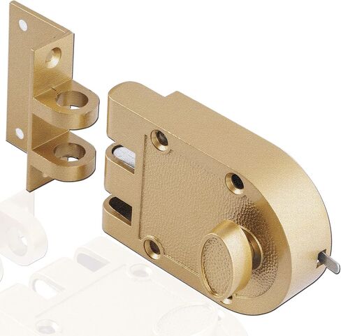 Jimmy Proof Deadbolt Lock مع اسطوانة واحدة شديدة التحمل deadbolt تناسب معظم باب الدخول العتيقة في الذهب الانتهاء 2 مجموعات in Kuwait