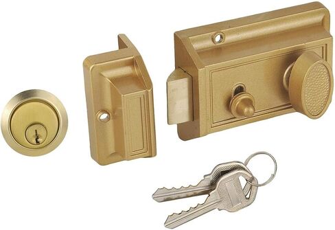 قفل حافة Deadbolt Deadbolt مع مفتاحين يناسب معظم الباب العتيقة في الذهب في النهاية 2 مجموعات in Kuwait