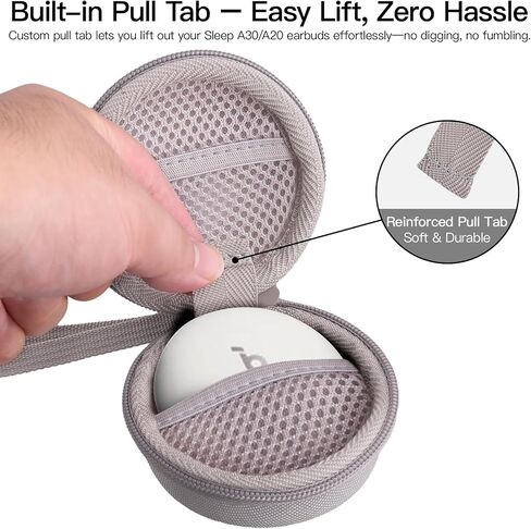 خانكا من أجل anker soundcore sleep a30 a20 earbuds case protection ، علبة السفر الصلبة متوافقة مع براعم الأذن من قطرات الصوتية A30 للنوم ، حالة فقط (أبيض) in Saudi Arabia