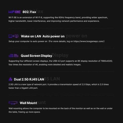 E4 Mini PC Ryzen 5 3550H ، LAN المزدوج ، 16 جيجا بايت DDR4 ، 1 تيرابايت SSD ، مجهزة 11 أجهزة كمبيوتر سطح مكتب ، WiFi 5 ، BT 5.0 in Kuwait