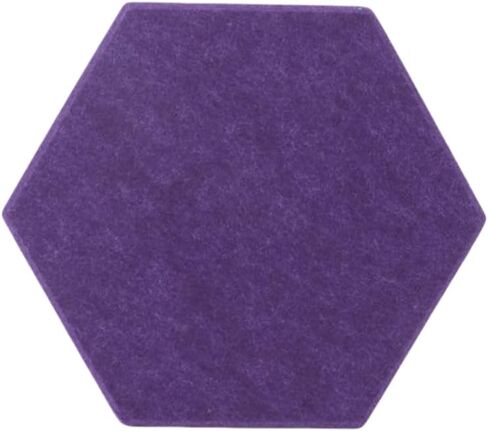 Self-Adhesive 12 Pack Hexagon Acoustic Panels, 12" High Density Sound Absorbing Panels, Sound Proof Treatment Tiles for Office School Home Wall Decor Stickers Memos Photos Display (Purple) in Saudi Arabia