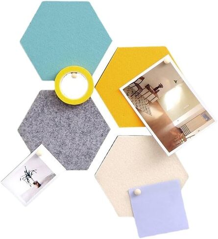 Self-Adhesive 12 Pack Hexagon Acoustic Panels, 12" High Density Sound Absorbing Panels, Sound Proof Treatment Tiles for Office School Home Wall Decor Stickers Memos Photos Display (Purple) in Saudi Arabia