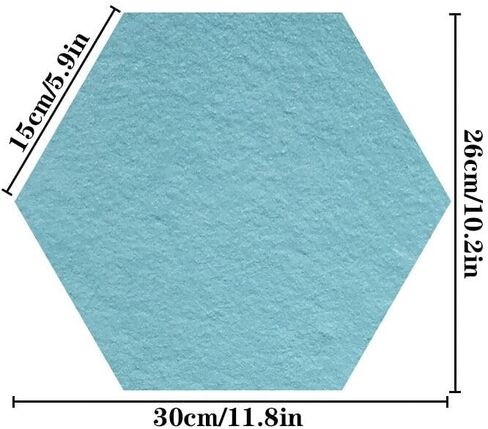 Self-Adhesive 12 Pack Hexagon Acoustic Panels, 12" High Density Sound Absorbing Panels, Sound Proof Treatment Tiles for Office School Home Wall Decor Stickers Memos Photos Display (Purple) in Saudi Arabia