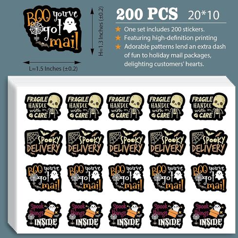 Halloween Business Stickers, Literally Dying for You to See What's Inside Labels, Unboxing Seals for Online Stores, Gift Shops Small Businesses, Dramatic Reveal Design for Packages, 200 PCS in Saudi Arabia