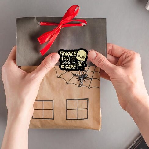Halloween Business Stickers, Literally Dying for You to See What's Inside Labels, Unboxing Seals for Online Stores, Gift Shops Small Businesses, Dramatic Reveal Design for Packages, 200 PCS in Saudi Arabia