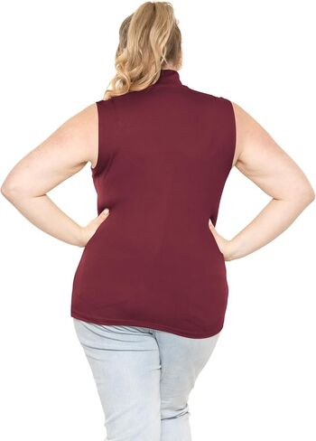 STRETCH IS COMFORT بلوزة نسائية ناعمة للغاية بدون أكمام برقبة وهمية - أنيقة تمامًا، مريحة وضرورية للاستخدام اليومي XS-5XL in Saudi Arabia