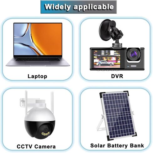 DC7909 كابل أسلاك التوصيل المصنوعة ، 12 فولت DC 8MM من الذكور إلى سلك عاري مفتوح الطاقة إصلاح الإصلاح البديل موصل برميل ، 16AWG DC 7.9 × 5.5 ملم لكاميرا الكمبيوتر المحمول الخلايا الشمسية ، 4 PCS in Kuwait