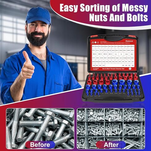 50pcs مؤشر ترابط المدقق ، مدقق مؤشر ترابط الجوز والبراغي ، 27 بوصة و 23 مربع المربع مقياس مؤشر ترابط ، مدقق مؤشر ترابط قياسي ومقياس مناسب لمدحقة الحجم من البراغي أو المكسرات في المناطق الضيقة in Kuwait