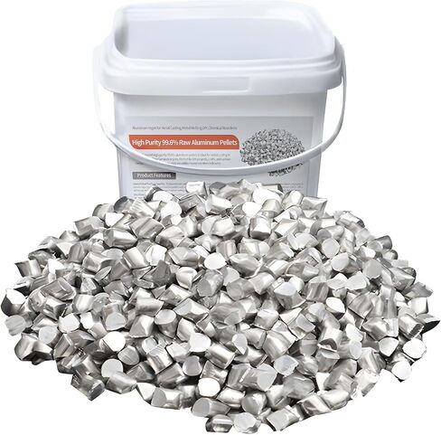 1.1Pound High Purity 99.6% Raw Aluminum Pellets,Aluminum Ingot for Metal Casting,Metal Melting,DIY,Chemical Reactions in Saudi Arabia