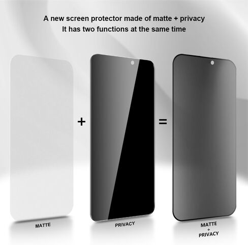 2 Pack for iPhone 17 Pro Max 6.9" Matte Privacy Screen Protector Anti-glare Anti-spy Tempered Glass Film Anti-fingerprint Easy Installation in Kuwait