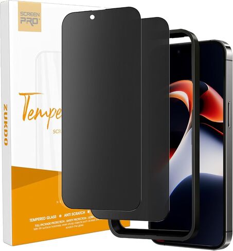 2 Pack for iPhone 17 Pro Max 6.9" Matte Privacy Screen Protector Anti-glare Anti-spy Tempered Glass Film Anti-fingerprint Easy Installation in Kuwait