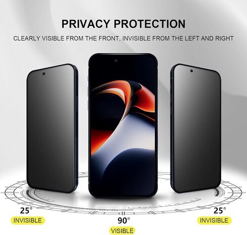 2 Pack for iPhone 17 Pro Max 6.9" Matte Privacy Screen Protector Anti-glare Anti-spy Tempered Glass Film Anti-fingerprint Easy Installation in Kuwait