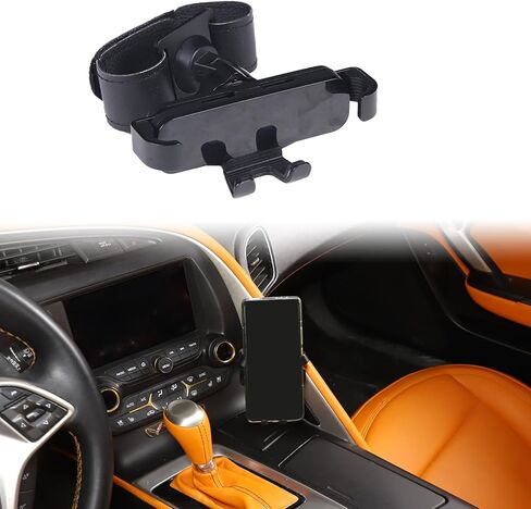 حامل هاتف السيارة لـ Corvette C7 2014-2019 Center Center Censole Console Molede Sipperial Silede Mobile Mobile For Car Fit for iPhone Android والهواتف الذكية العالمية (أ) in Saudi Arabia