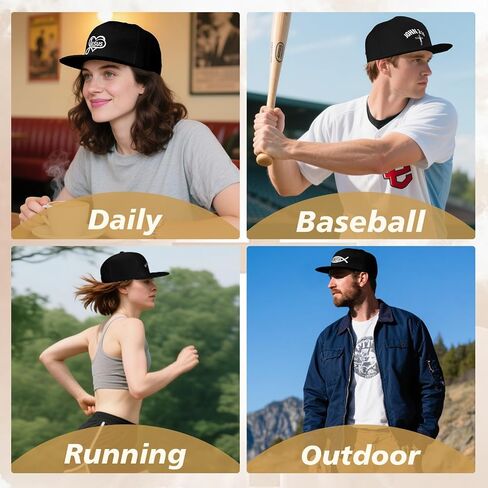 Baseball Cap Hip Hop Snapback Hat Brim Panel Unisex Dad Caps Flat Classic Adjustable Style Hats for Men Women White in Saudi Arabia