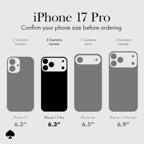 Kate Spade New York iPhone 17 Pro Case - متوافق مع Magsafe - حالة الهاتف المصمم - السلحفاة in Kuwait