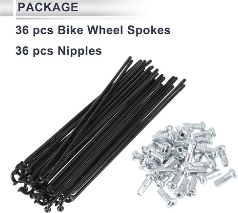 1 Set Universal Bicycle Spokes 13G 125mm Length Bike Wheel Spokes Nipple Black 45 Steel in Saudi Arabia