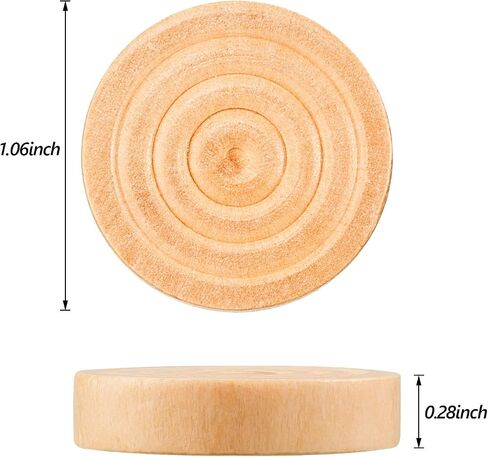 24 Pieces Wooden Checkers 1.06 Inch Wood Checkers Pieces Stackable with Drawstring Storage Bag for Board Game Backgammon, Dark Brown and Natural Wood Color in Saudi Arabia